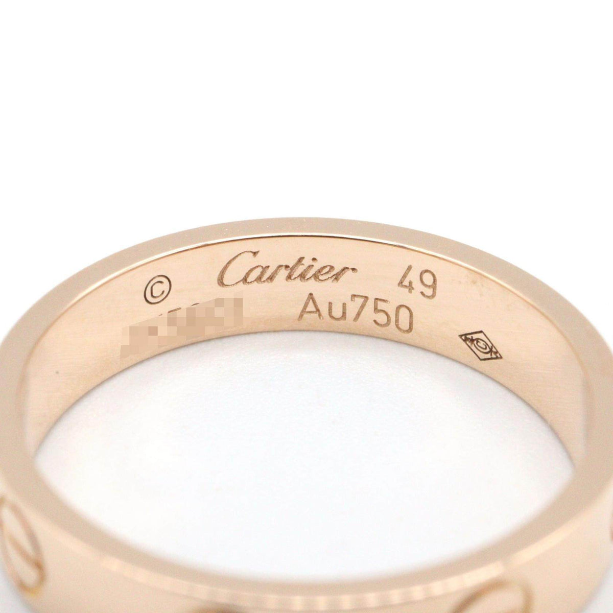 Cartier Mini Love 18K Rose Gold Ring – top view