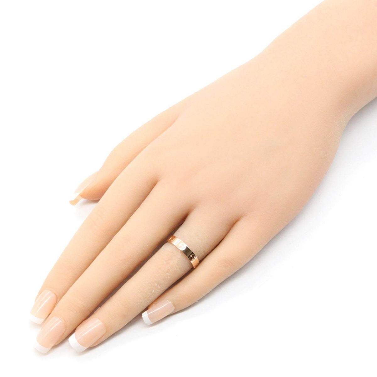 Cartier Mini Love 18K Rose Gold Ring – close-up
