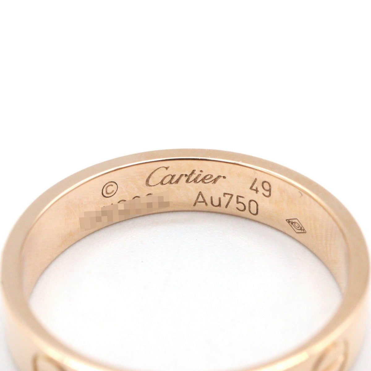 Cartier Mini Love 18K Rose Gold Ring – top view