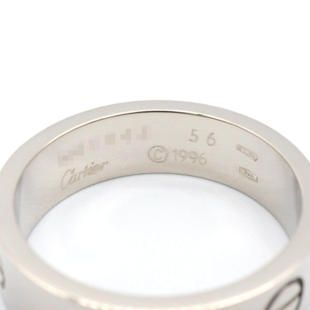 Cartier Love 18K White Gold Ring – top view