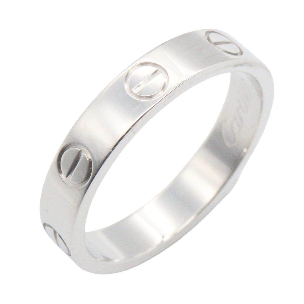 Cartier Mini Love 18K White Gold Ring – front view