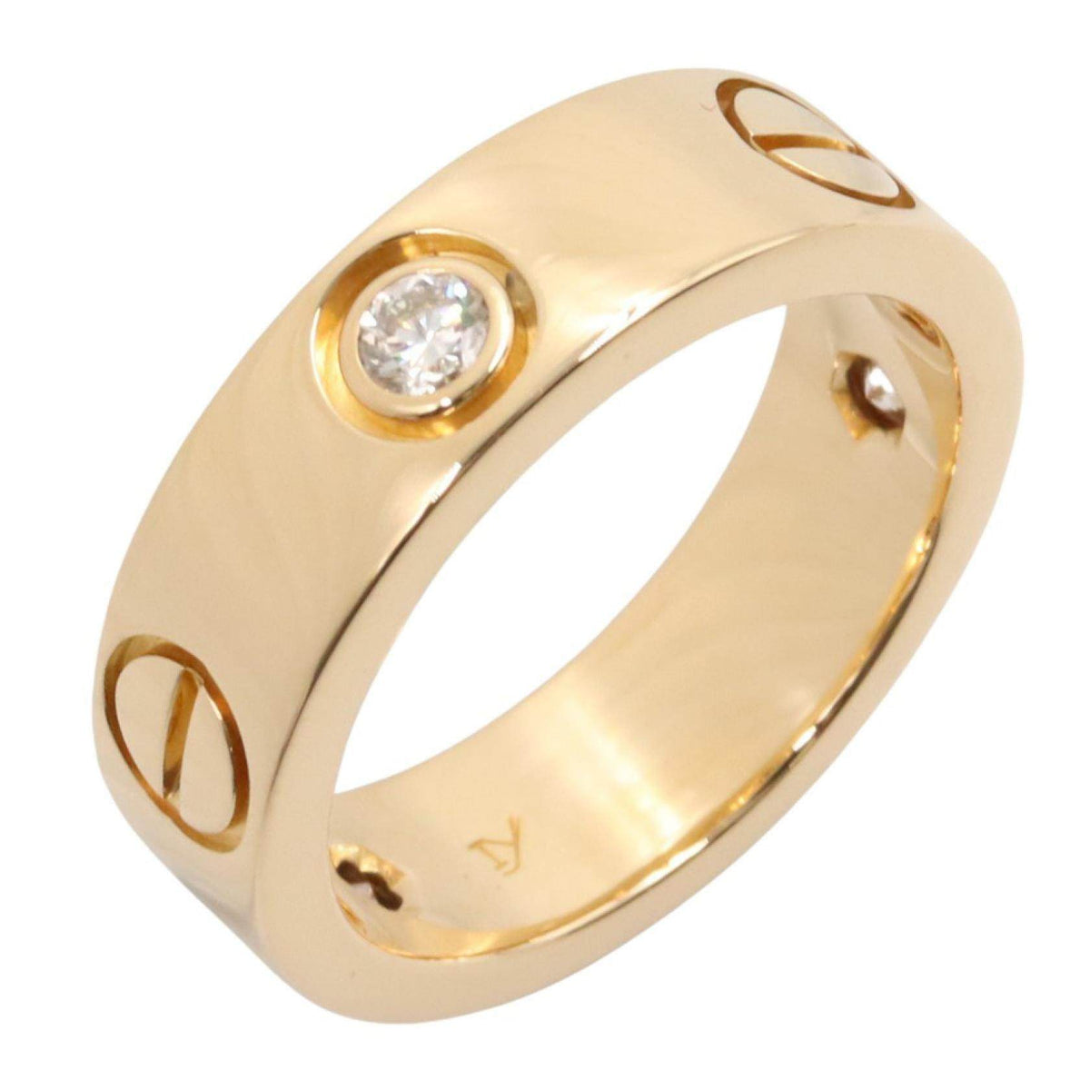 Cartier Love 18K Yellow Gold Diamond Ring – front view