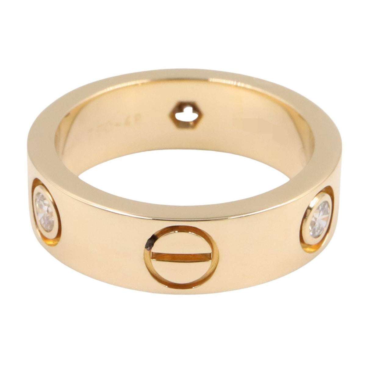 Cartier Love 18K Yellow Gold Diamond Ring – top view