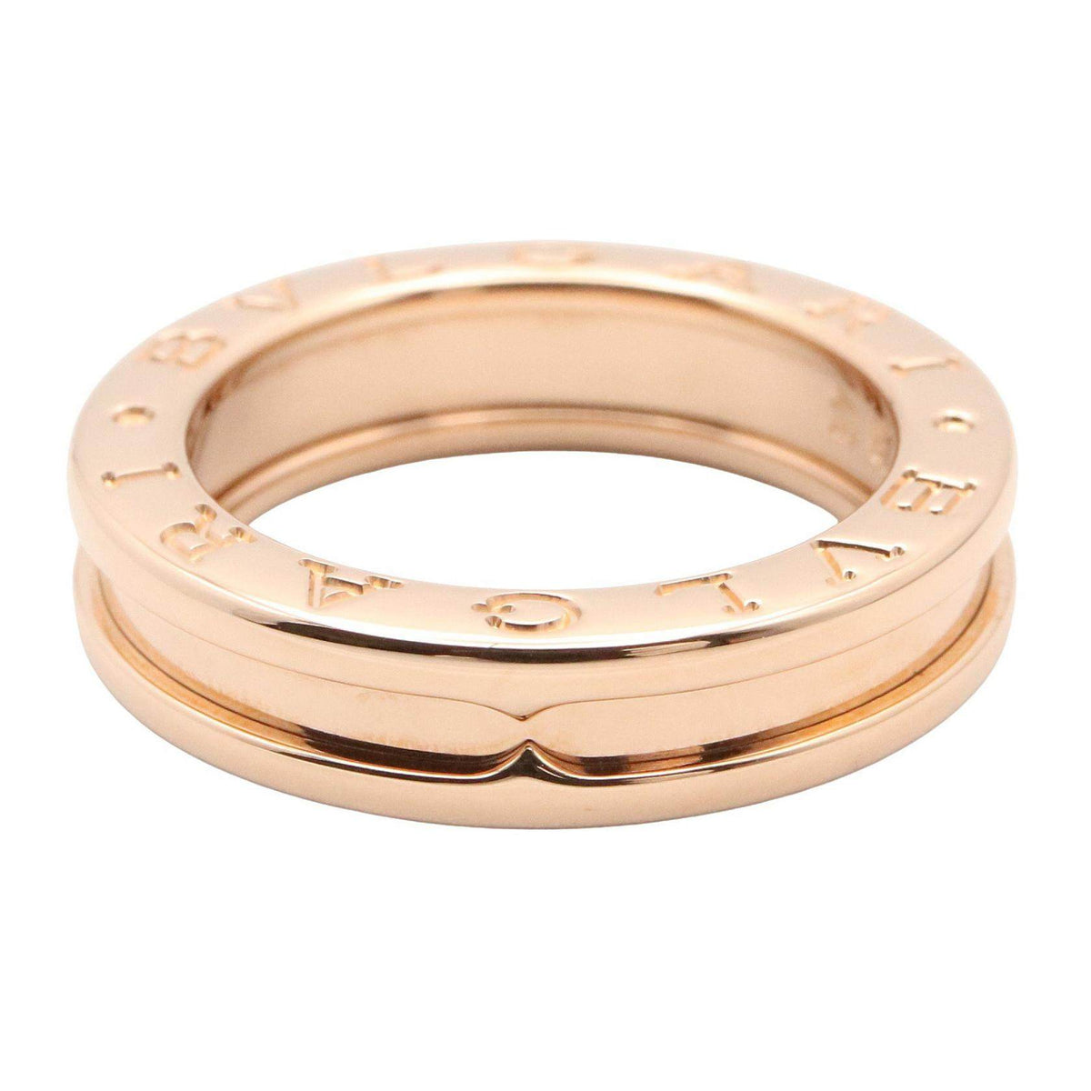 Bulgari B-zero1 18K Rose Gold Diamond Ring – top view