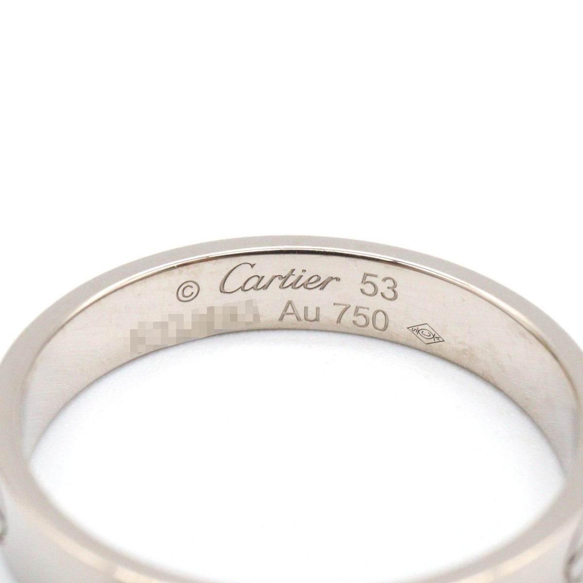 Cartier Mini Love 18K White Gold Ring – top view