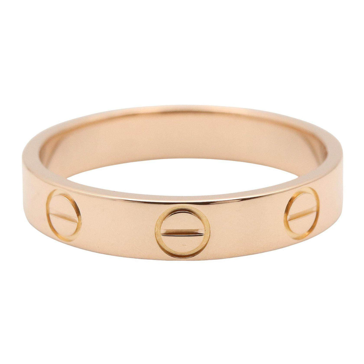 Cartier Mini Love 18K Rose Gold Ring – side view