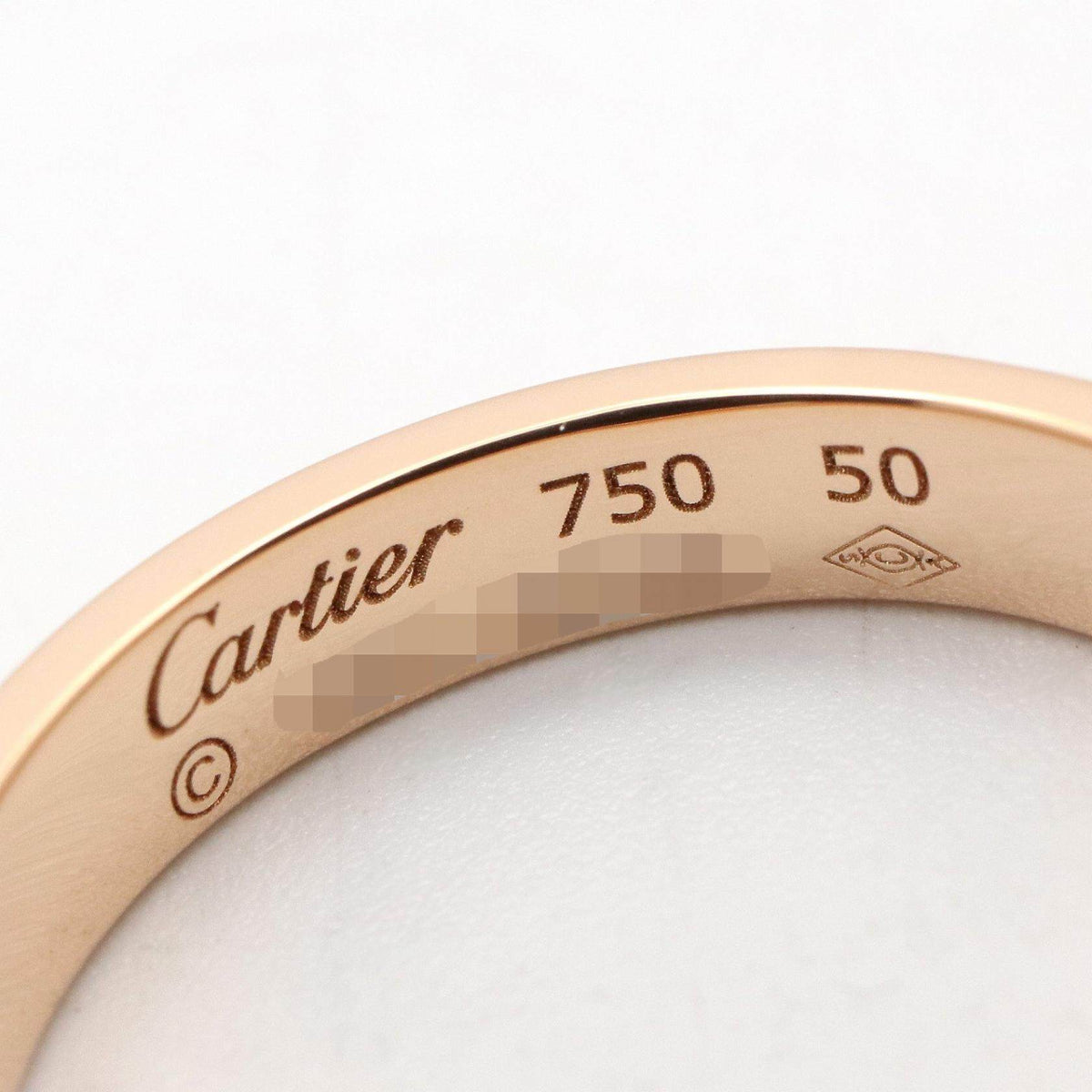 Cartier Mini Love 18K Rose Gold Ring – inside band