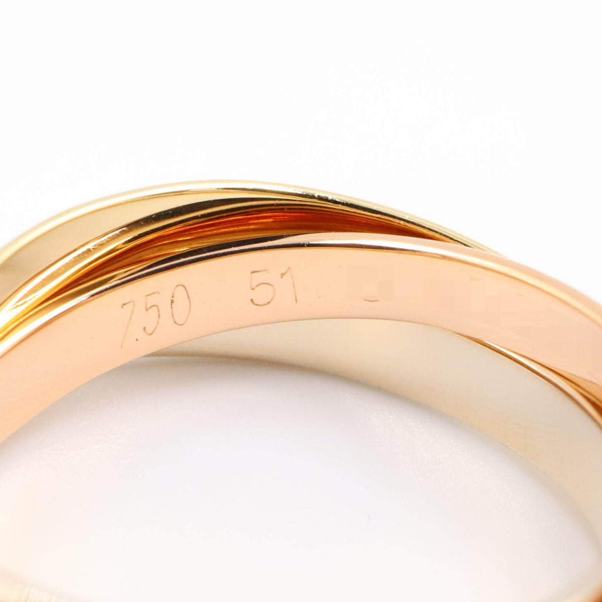 Cartier Trinity 18K Yellow Gold Ring – top view