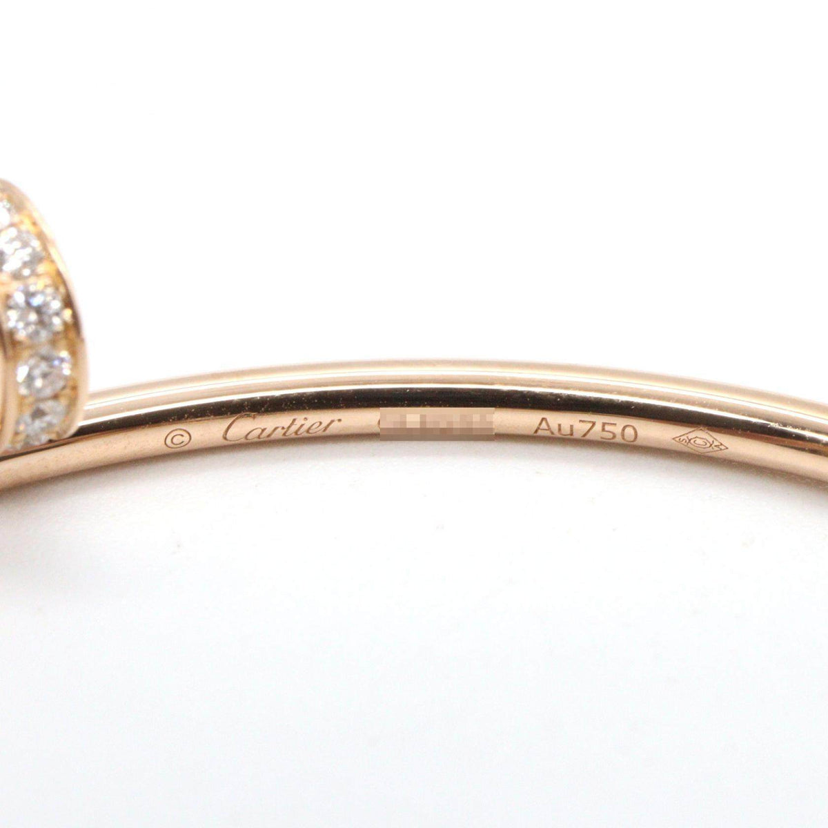 Cartier Juste Un Clou 18K Rose Gold Diamond Earrings – close-up