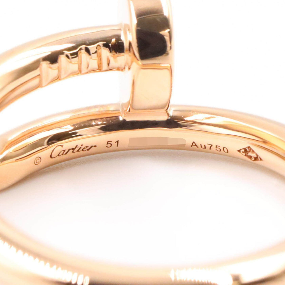 Cartier Juste Un Clou 18K Rose Gold Ring – inside band