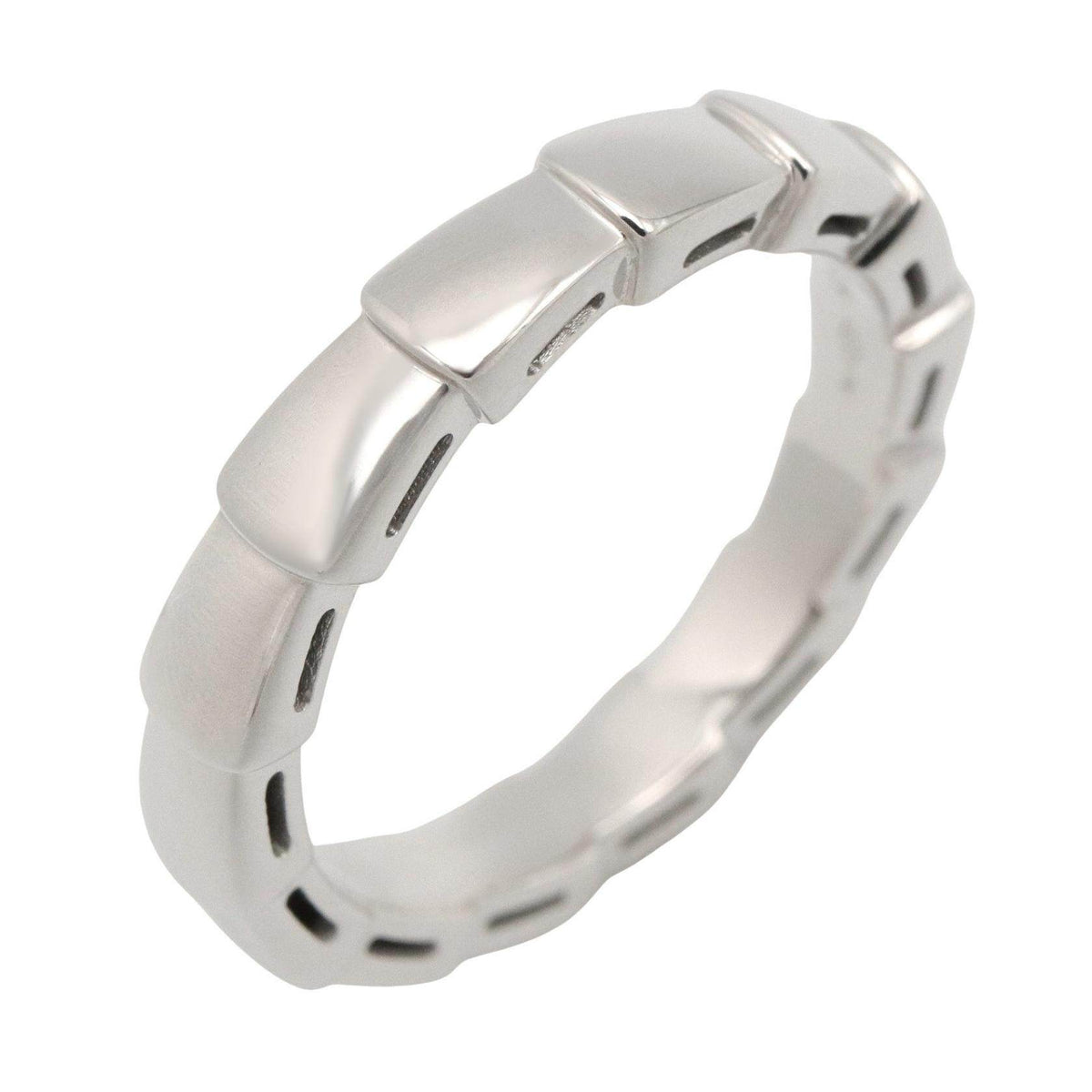 Bulgari Serpenti Viper 18K White Gold Ring – front view