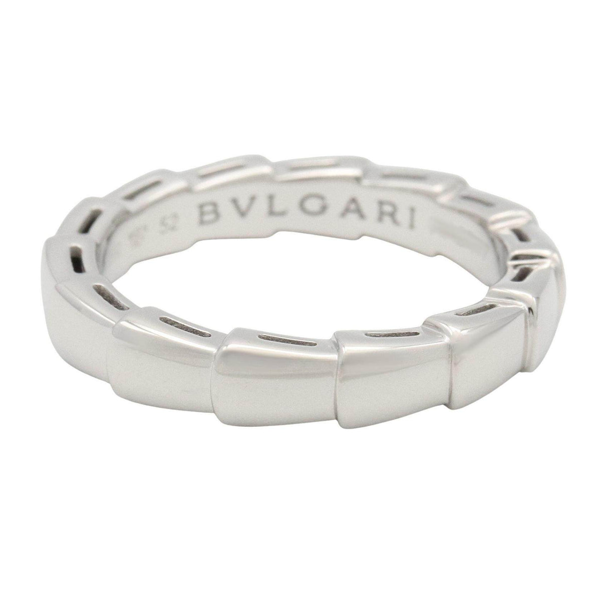 Bulgari Serpenti Viper 18K White Gold Ring – side view