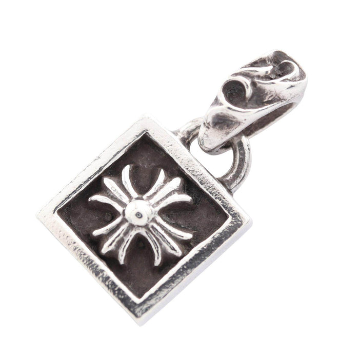 Chrome Hearts Framed Ch Plus Sterling Silver Pendant – front view