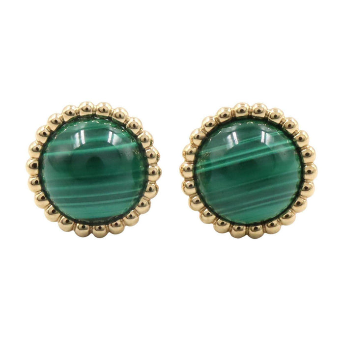 Van Cleef & Arpels Perlée Couleurs 18K Yellow Gold Garnet Earrings – front view