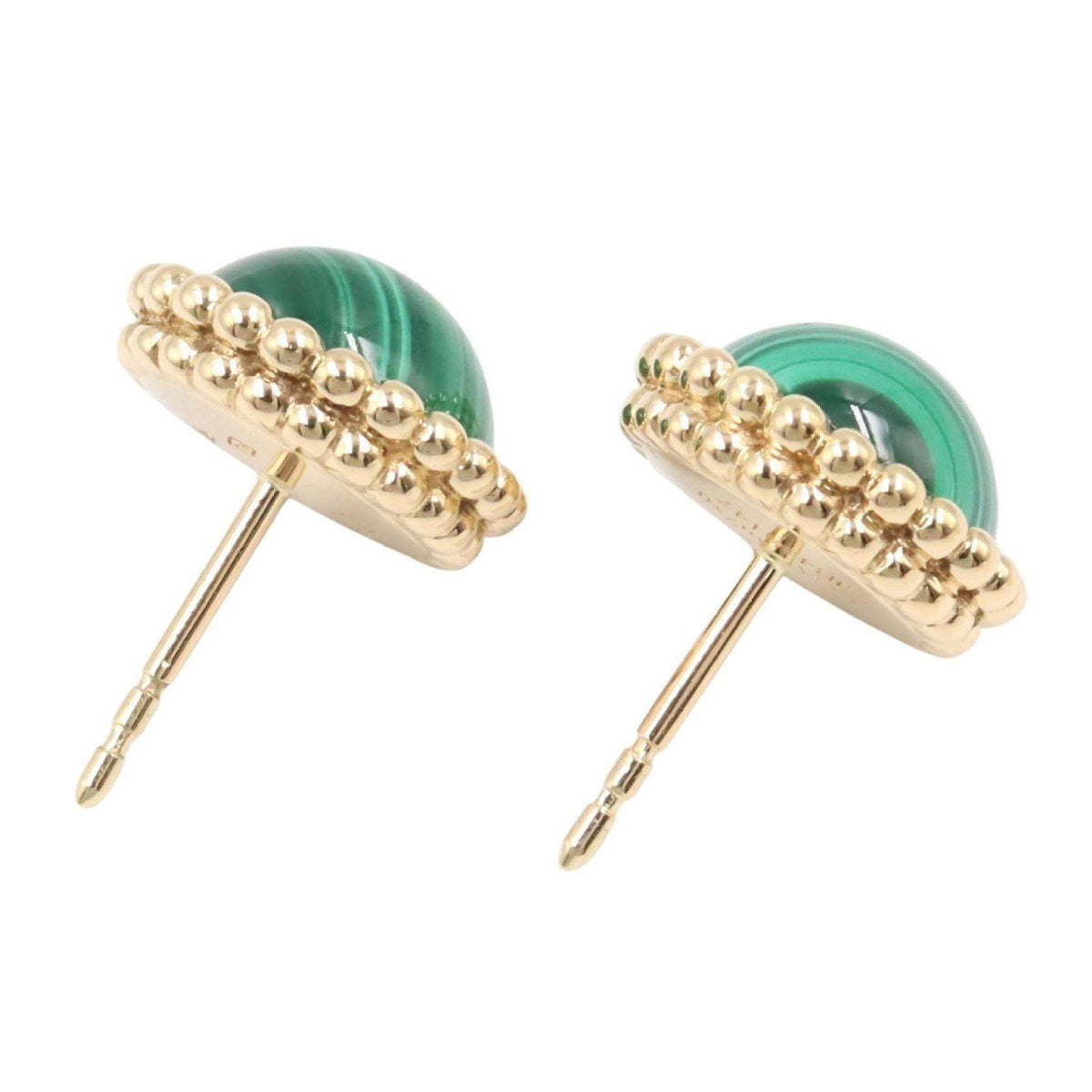 Van Cleef & Arpels Perlée Couleurs 18K Yellow Gold Garnet Earrings – side view