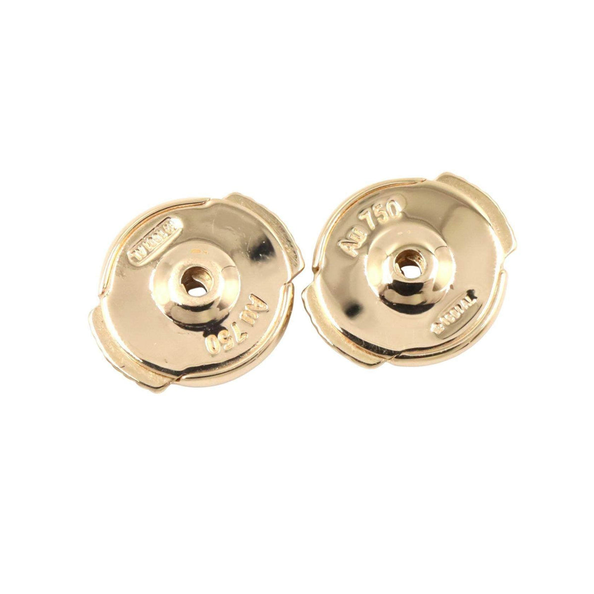 Van Cleef & Arpels Perlée Couleurs 18K Yellow Gold Garnet Earrings – back and fastening