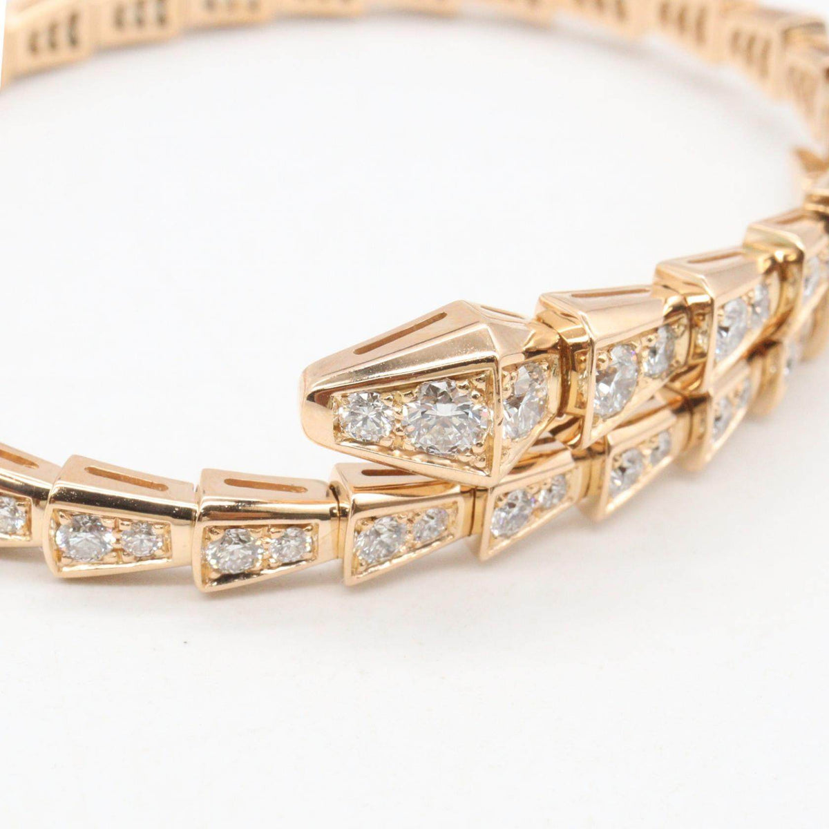 Bulgari Serpenti Viper 18K Rose Gold Diamond Bracelet – side view