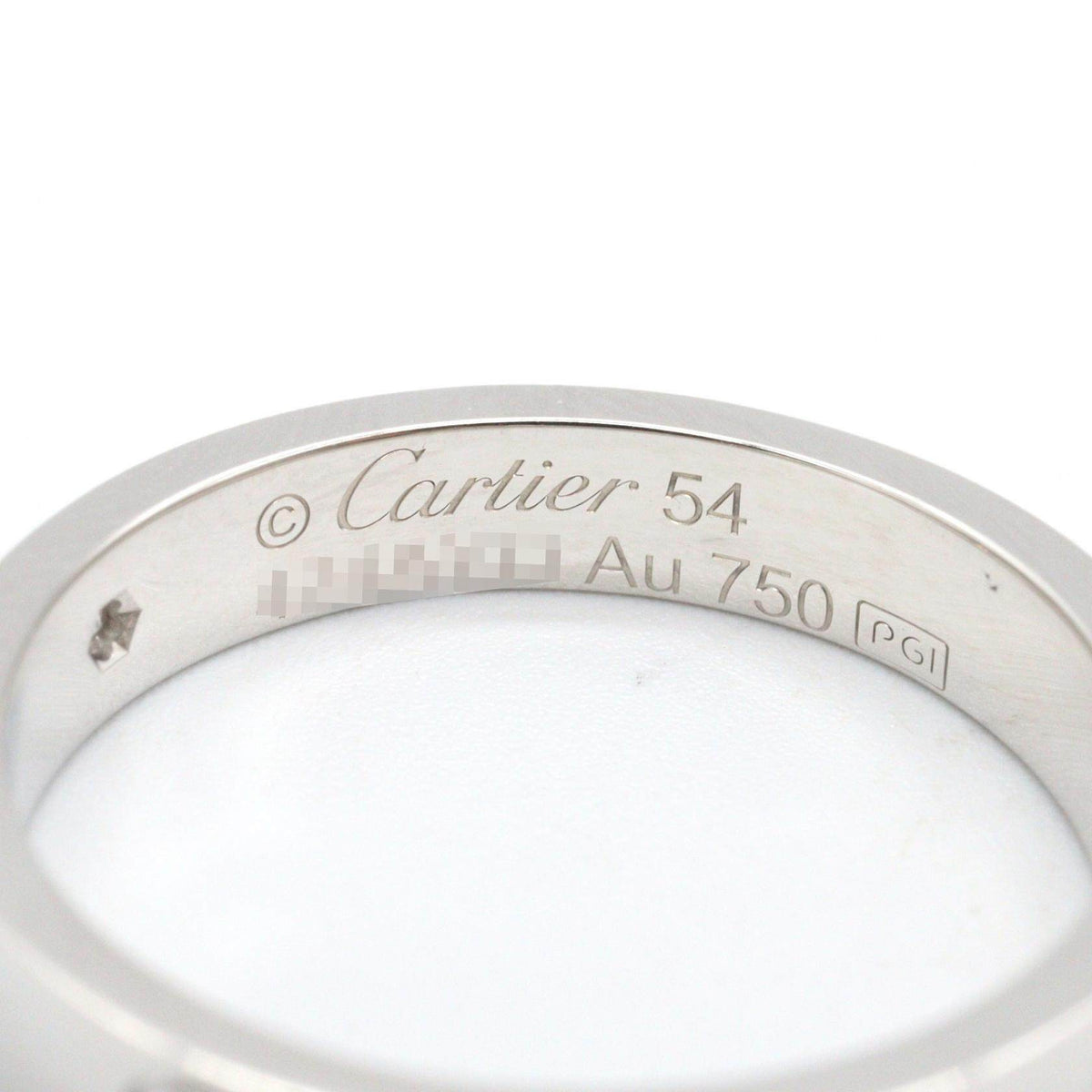 Cartier Mini Love 18K White Gold Diamond Ring – inside band