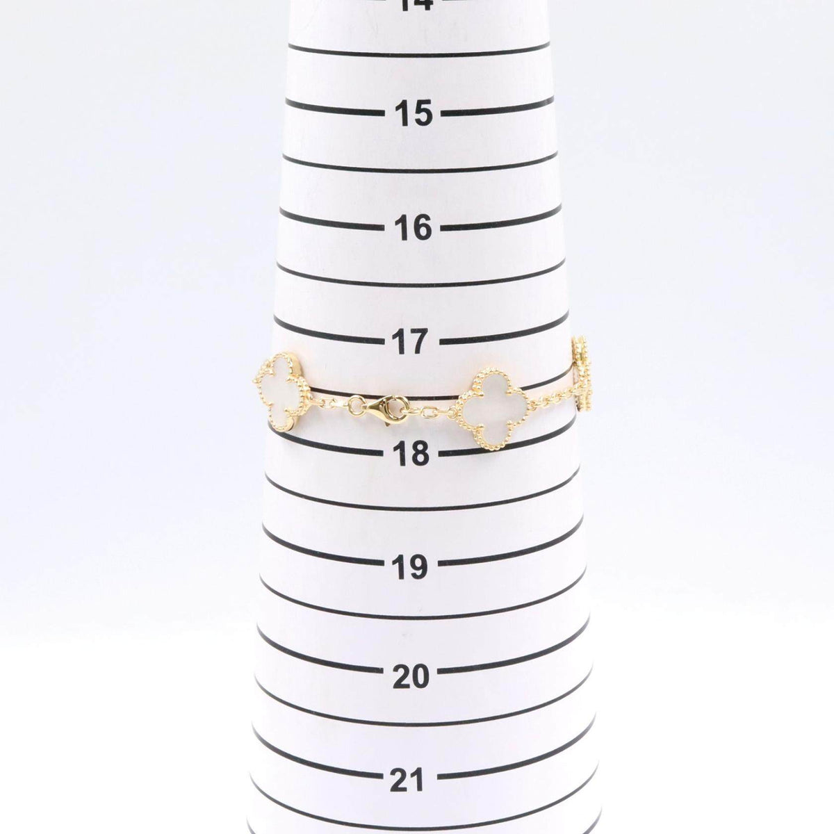 Van Cleef & Arpels Vintage Alhambra 18K Yellow Gold Mother of Pearl Bracelet – packaging