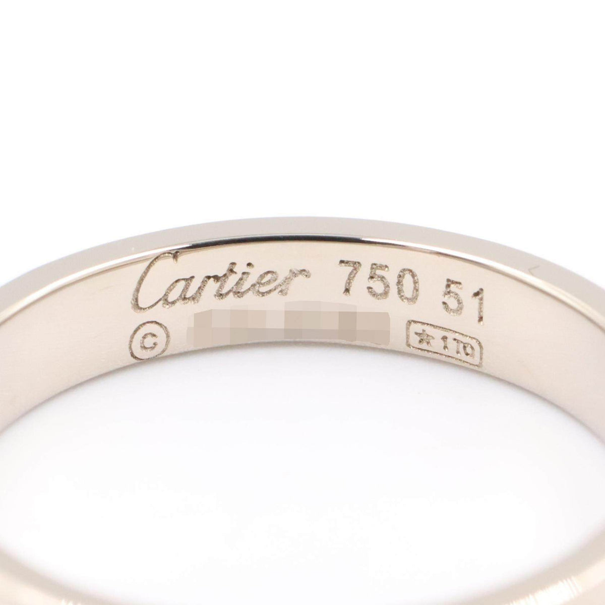 Cartier Mini Love 18K White Gold Ring – top view