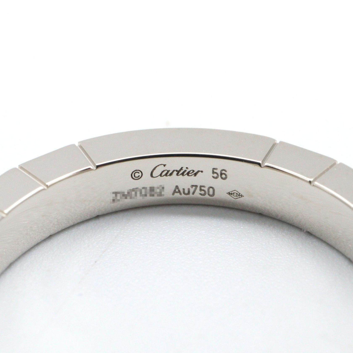 Cartier Lanieres 18K White Gold Ring – inside band