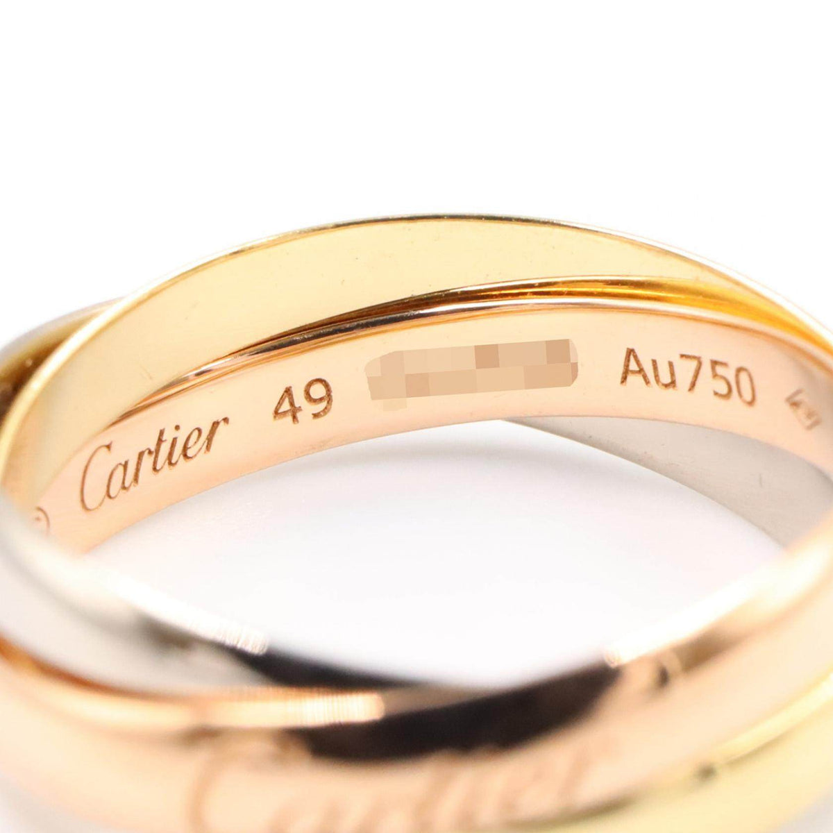 Cartier Trinity 18K Yellow Gold Ring – top view
