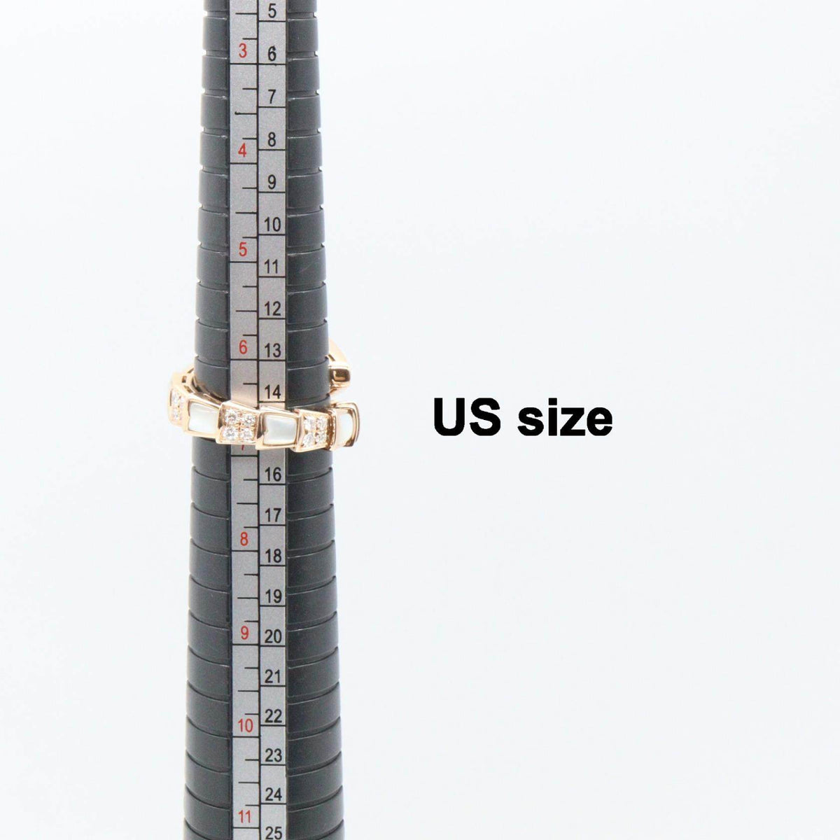 Bulgari Serpenti Xl 18K Rose Gold Mother of Pearl Diamond Ring – alternate view