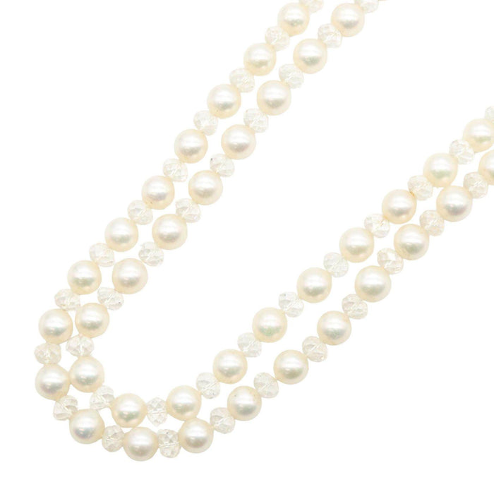 Tasaki Pearlvarie Sterling Silver Pearl Necklace – front view
