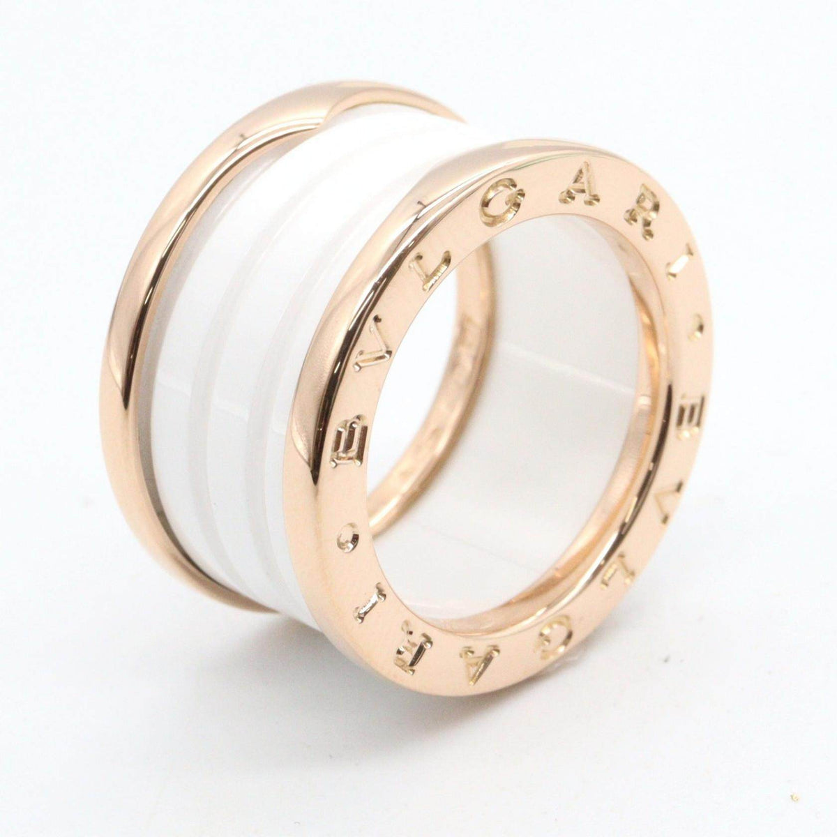 Bulgari B-zero1 3-band 18K Rose Gold Ring – top view