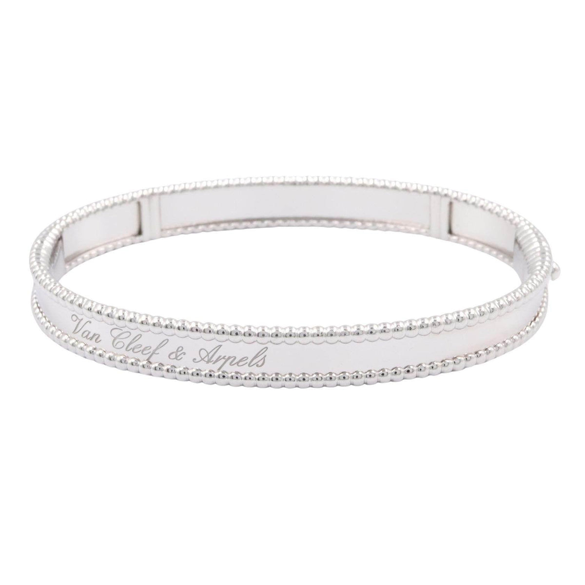 Van Cleef & Arpels Perlee Signature 18K White Gold Bracelet – front view