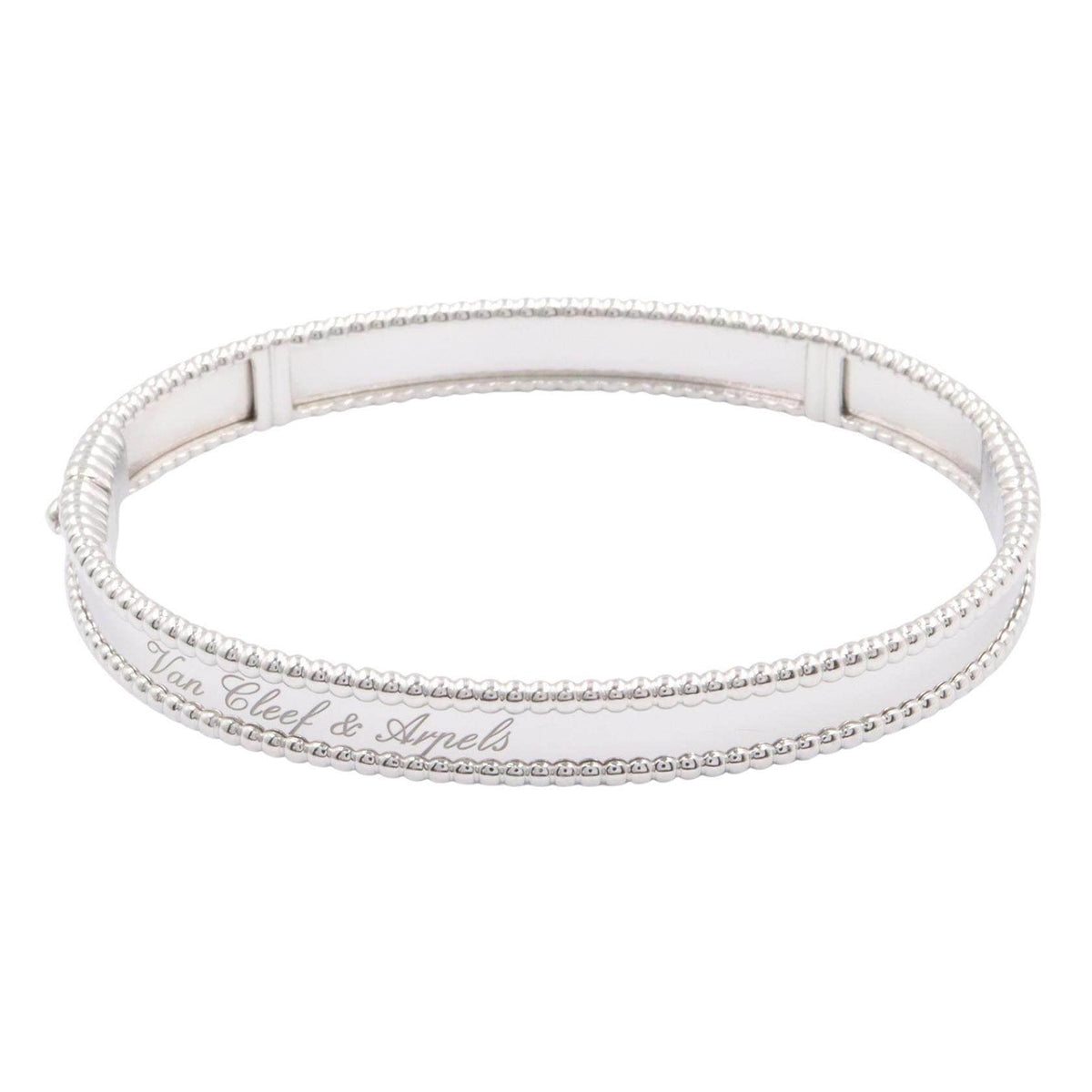 Van Cleef & Arpels Perlee Signature 18K White Gold Bracelet – detail view