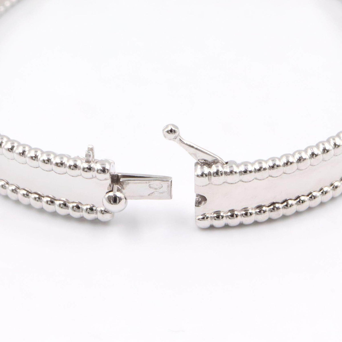 Van Cleef & Arpels Perlee Signature 18K White Gold Bracelet – on the wrist