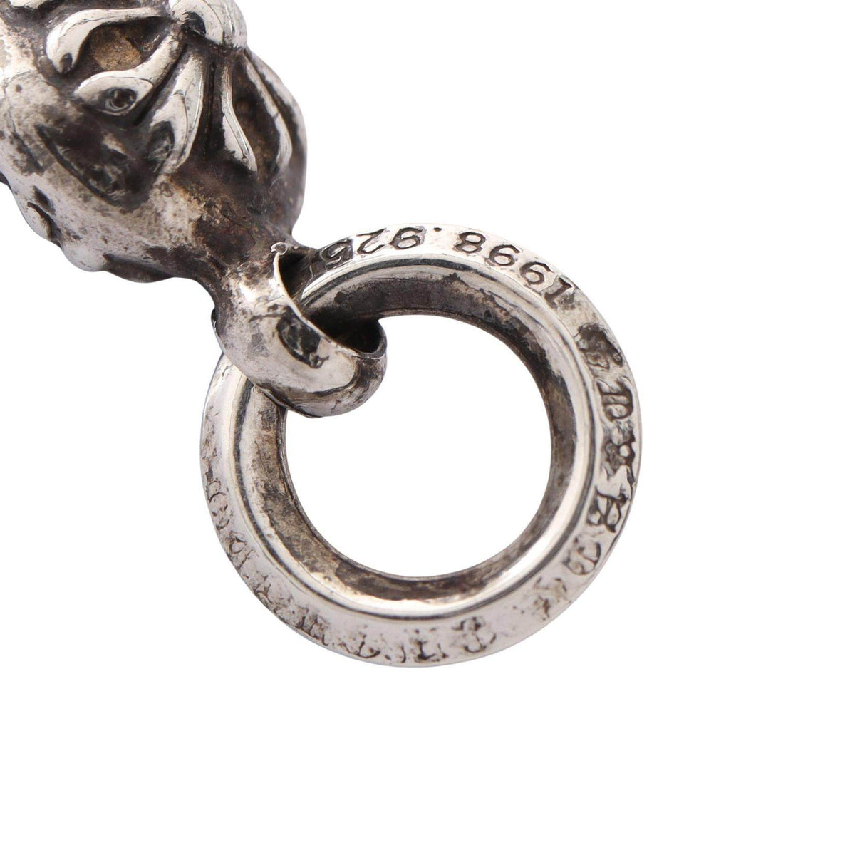 Chrome Hearts 1Ball Tiny Ch Cross Sterling Silver Pendant – clasp detail