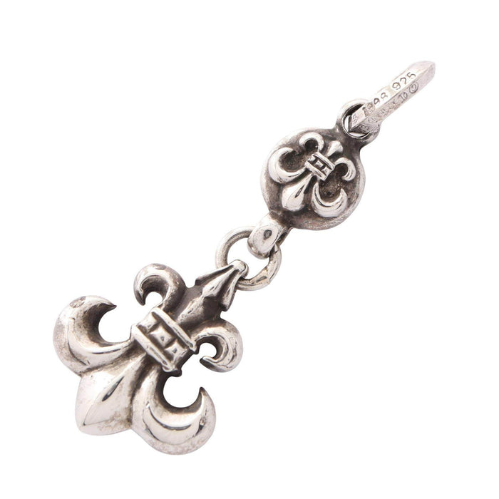 Chrome Hearts 1BALL Bs Fleur Sterling Silver Pendant – front view