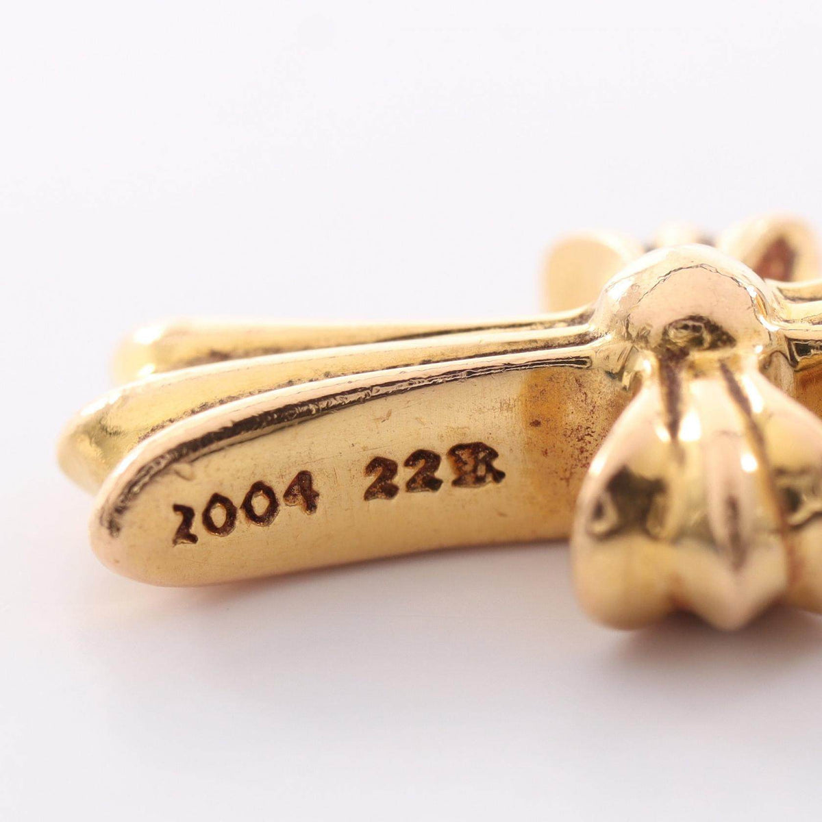 Chrome Hearts CH Cross Babyfat 22K Yellow Gold Diamond Pendant – packaging