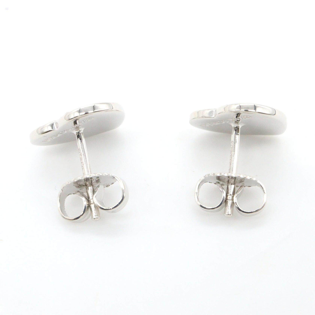 Tiffany & Co. Return To Heart 18K White Gold Diamond Earrings – detail view