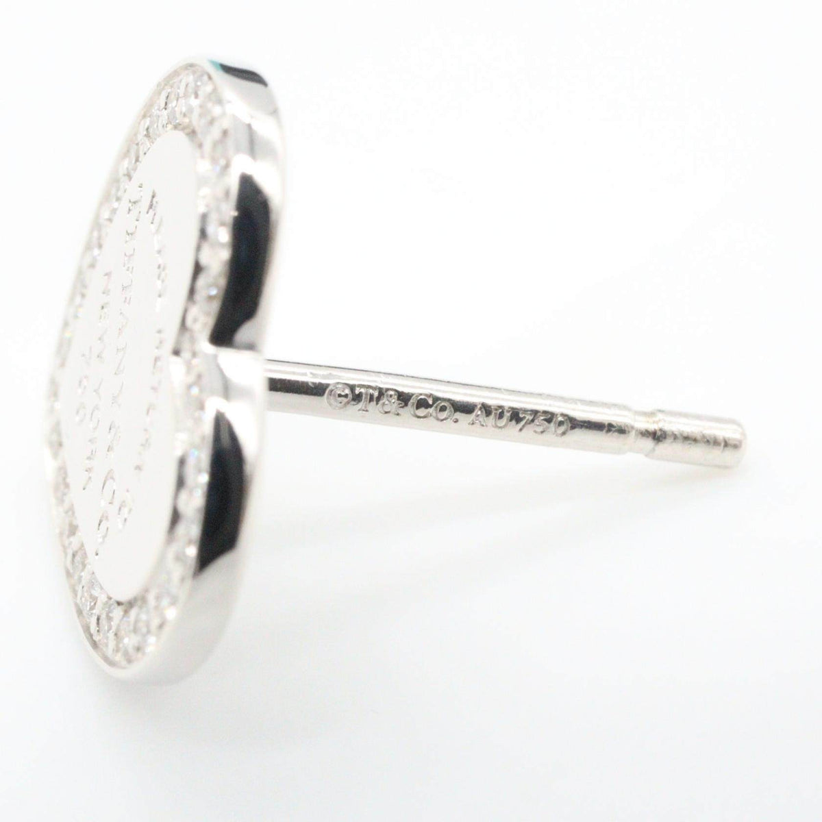 Tiffany & Co. Return To Heart 18K White Gold Diamond Earrings – close-up