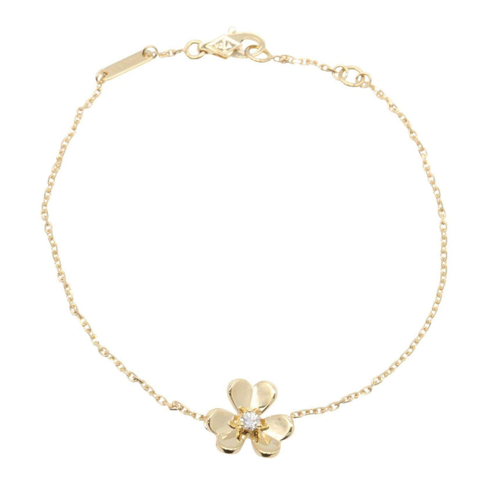 Van Cleef & Arpels Frivole Mini 18K Yellow Gold Diamond Bracelet – front view
