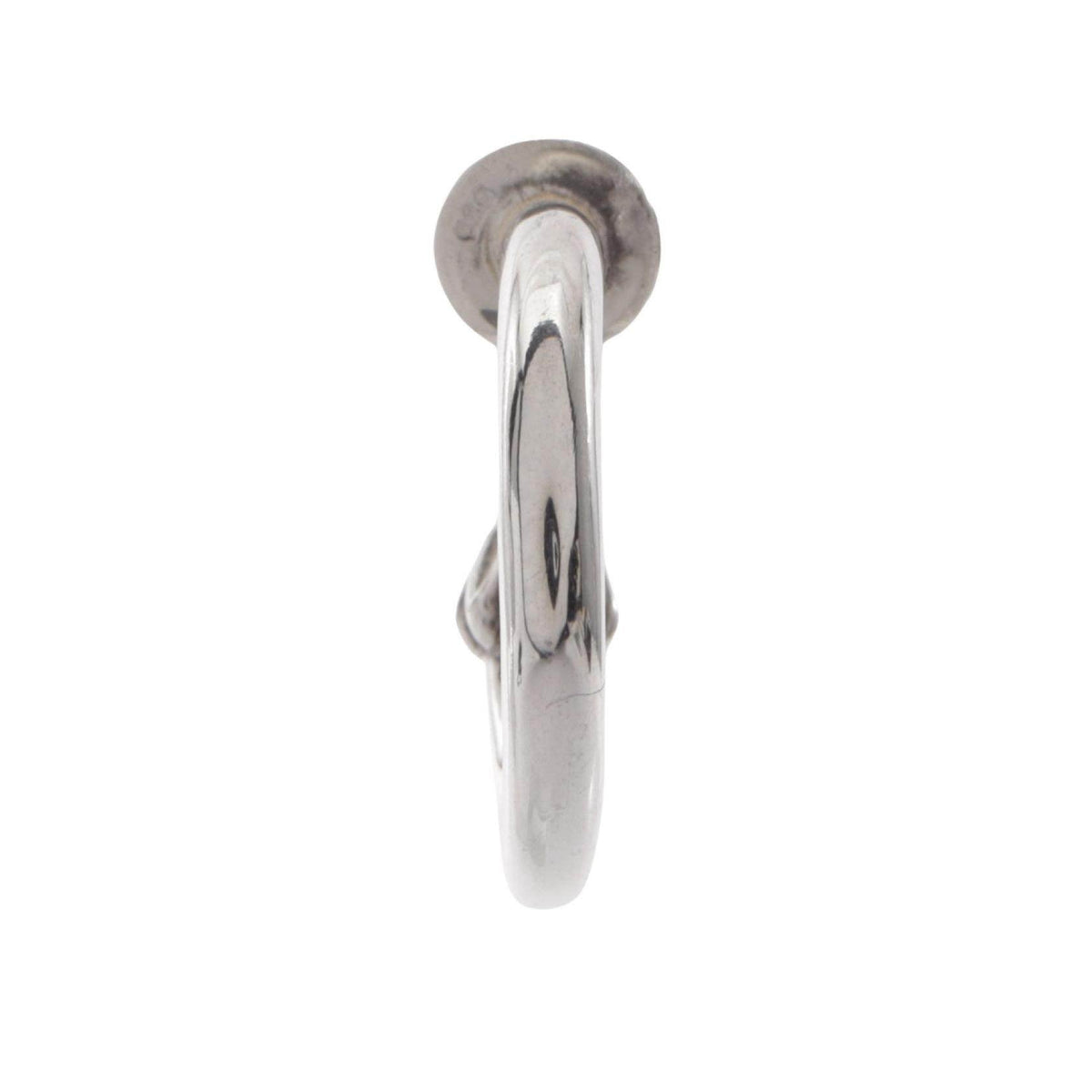 Chrome Hearts Plain Sterling Silver Hoop Earrings – detail view