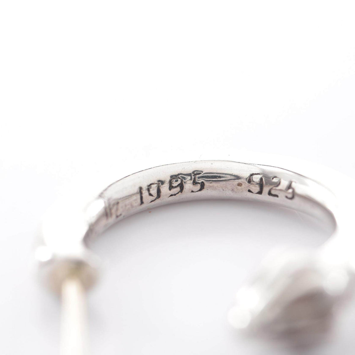 Chrome Hearts Plain Sterling Silver Hoop Earrings – alternate view