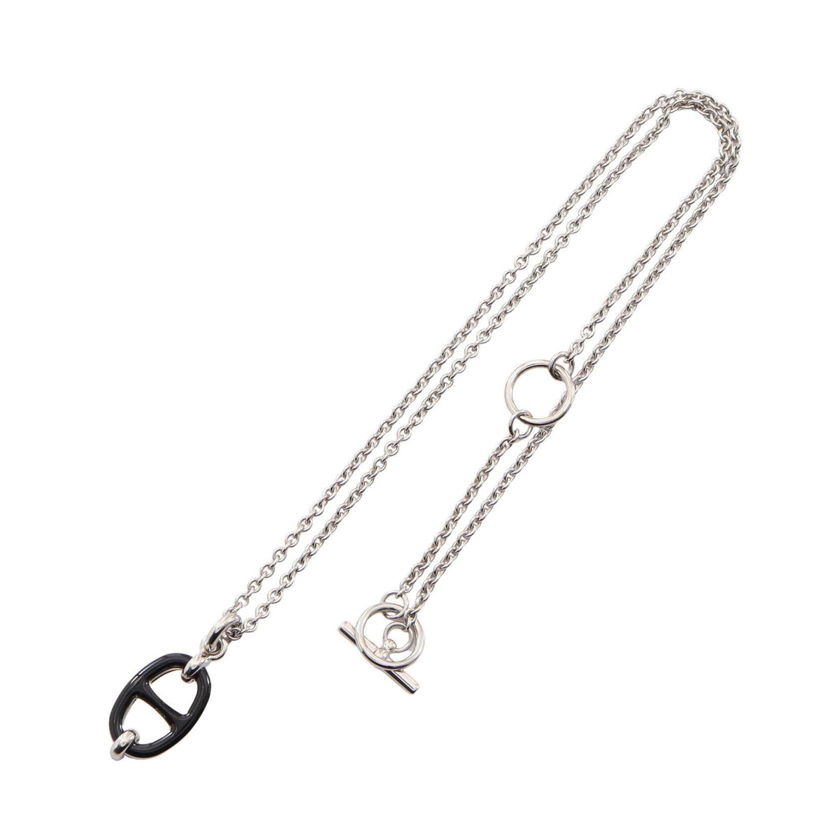 Hermès Chaîne d'Ancre Mini Maillon PM Brass Necklace – clasp detail