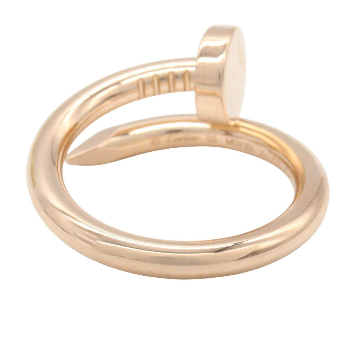 Cartier Juste Un Clou 18K Rose Gold Ring – top view