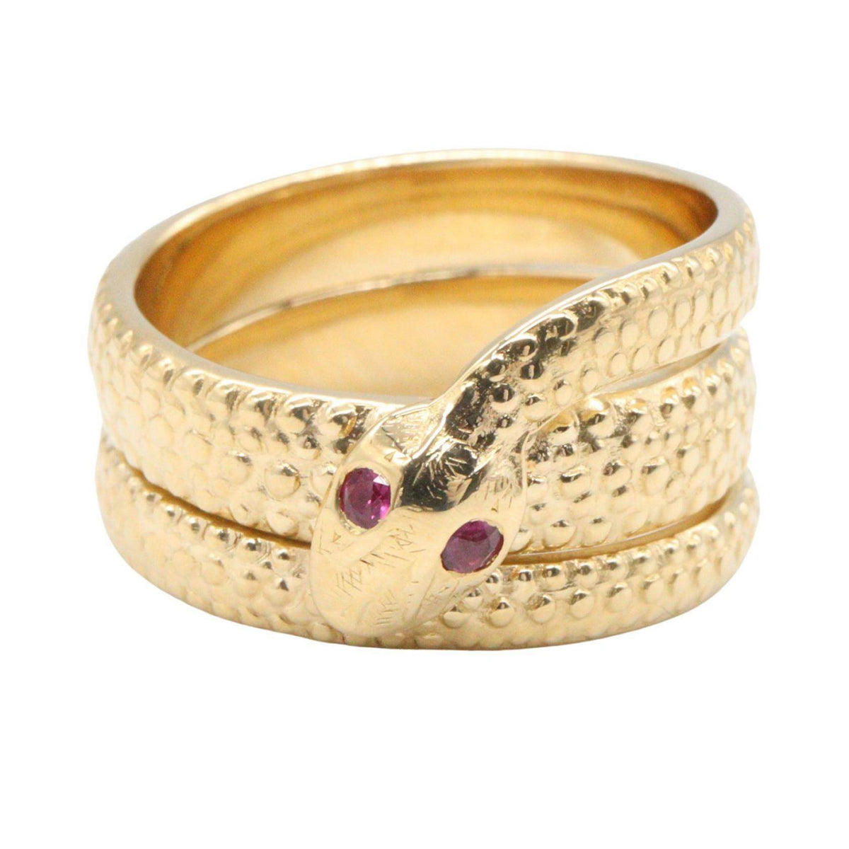 18K Yellow Gold Ruby Ring – side view