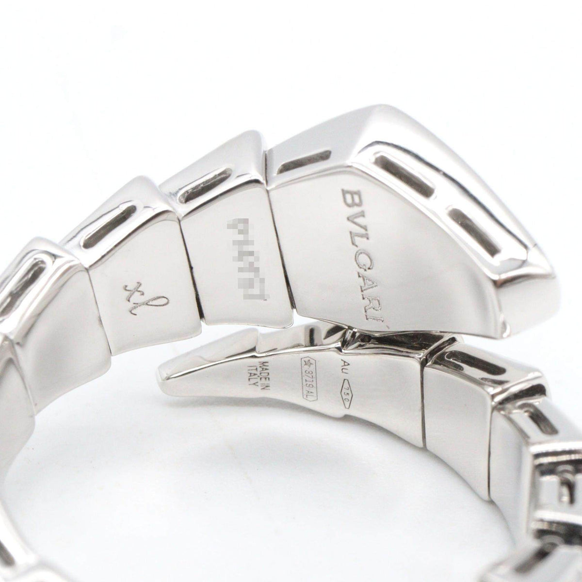 Bulgari Serpenti Viper 18K White Gold Diamond Ring – inside band