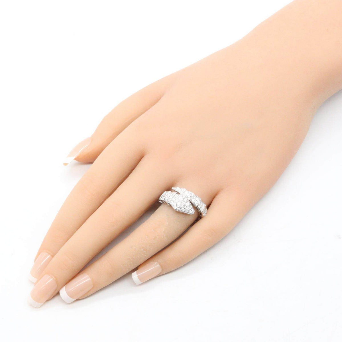 Bulgari Serpenti Viper 18K White Gold Diamond Ring – image 8