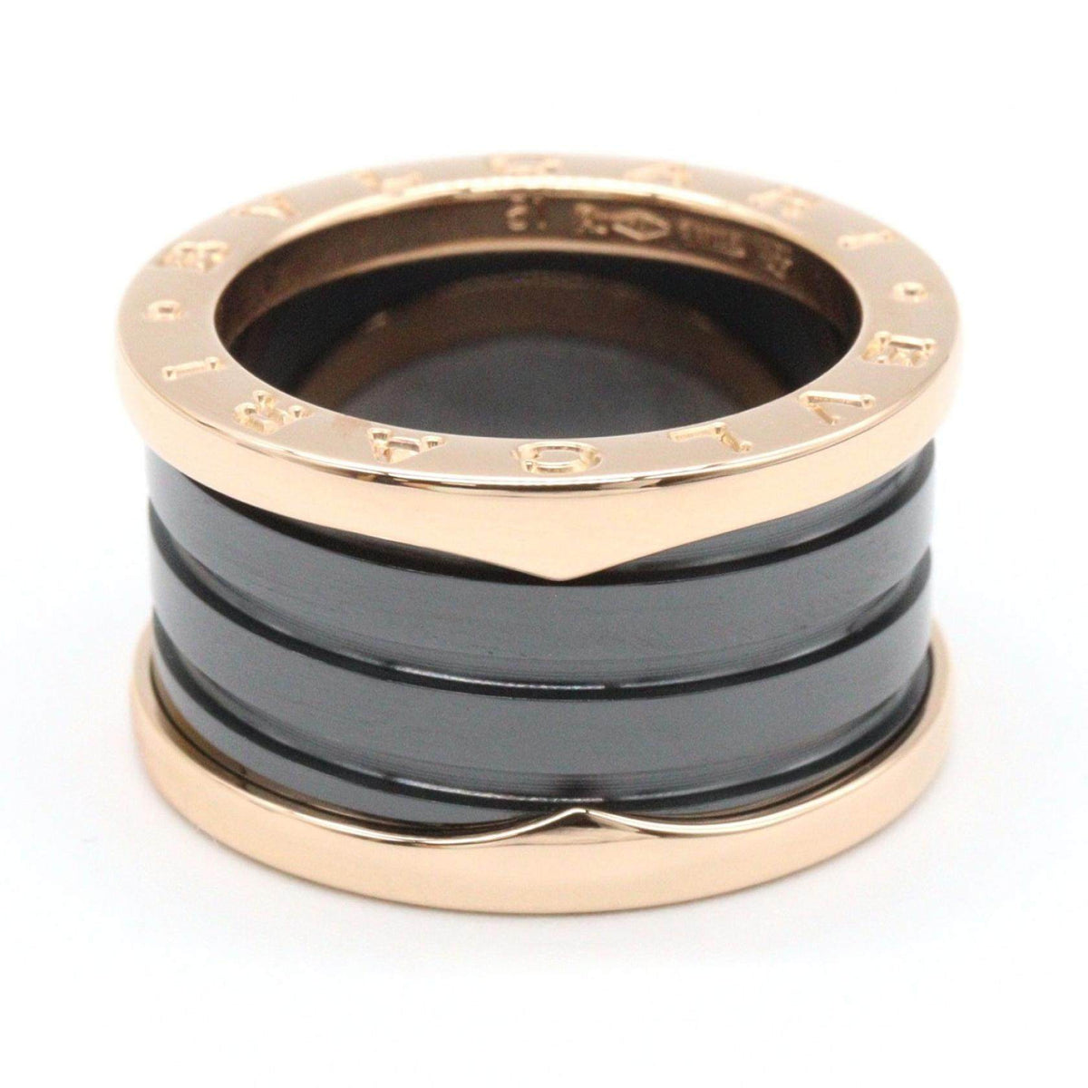Bulgari B-zero1 Ceramic 18K Rose Gold Ring – side view