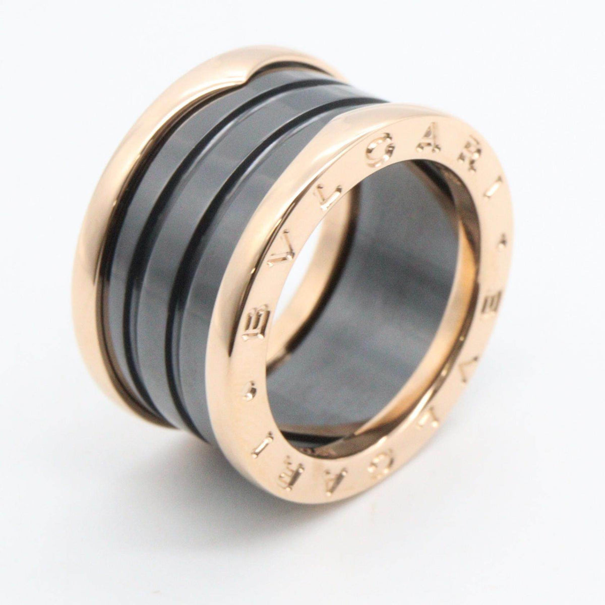 Bulgari B-zero1 Ceramic 18K Rose Gold Ring – inside band