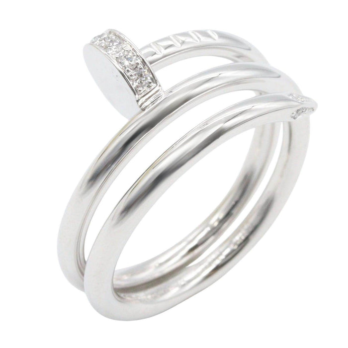 Cartier Juste Un Clou 18K White Gold Diamond Ring – front view