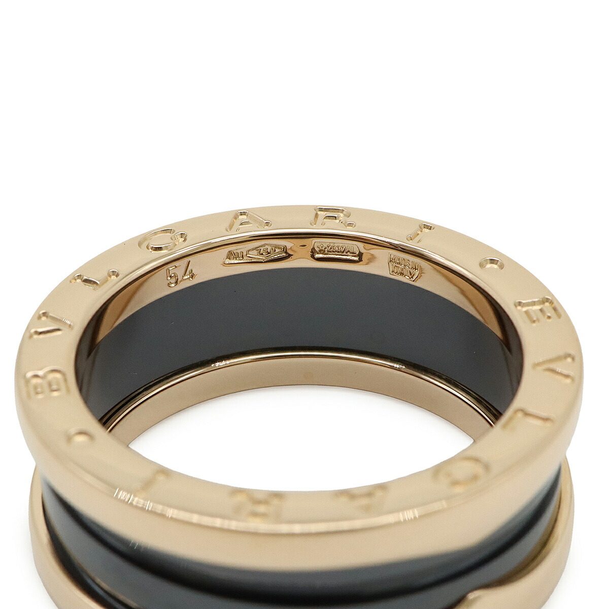 Bulgari B-zero1 Ceramic 18K Rose Gold Ring – inside band