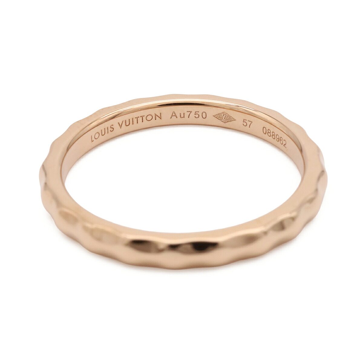 Louis Vuitton Alliance Monogram Infini 18K Rose Gold Ring – inside band